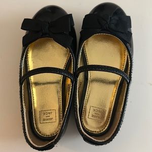 Janie and Jack toddler size 7 black dress shoes
